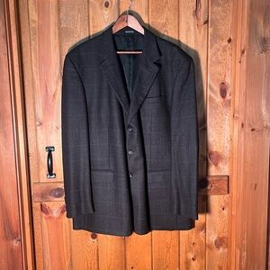 MEN 46 LONG SUIT COAT BLAZER DARK GRAY Stafford blazer good condition 3019